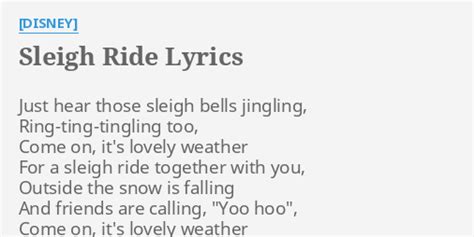 sleigh ride lyrics